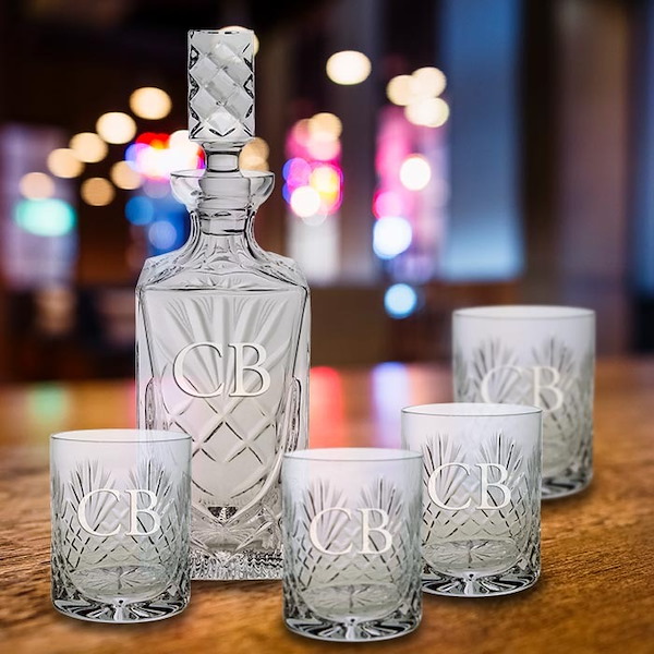 Engraved Crystal Spirit Drinkware Set | RitzPix