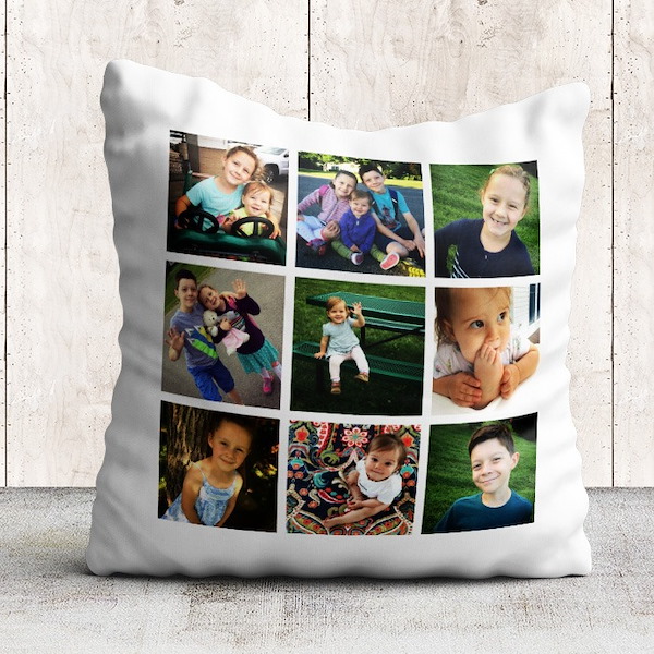 Custom Picture Pillow Personalized Photo Collage Customizable Pillows 